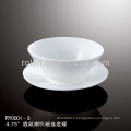 Vaisselle en porcelaine chinoise blanche pour hôtel, restaurant, vaisselle